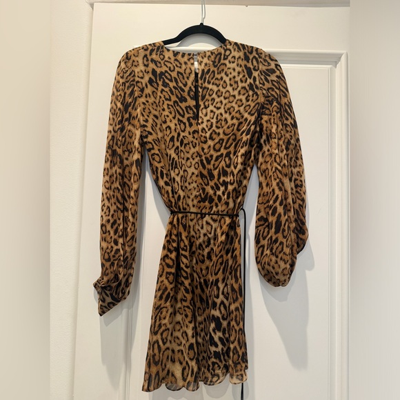 Nili Lotan Rebecca Silk Chiffon Leopard Mini Dress - Picture 4 of 8